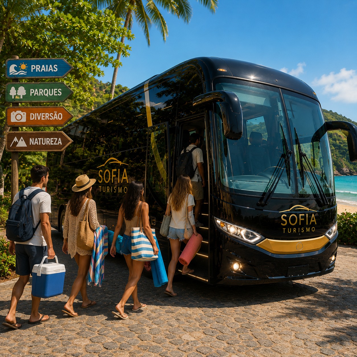 Viagens para praias e parques